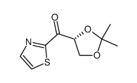 ((R)-2,2-Dimethyl-[1,3]dioxolan-4-yl)-thiazol-2-yl-methanone结构式