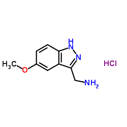 1-(5-Methoxy-1H-indazol-3-yl)methanamine hydrochloride (1:1)结构式