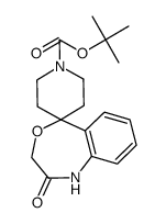 tert-butyl 2-oxo-2,3-dihydro-1H-spiro[benzo[e][1,4]oxazepine-5,4'-piperidine]-1'-carboxylate结构式