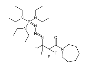 1-(azepan-1-yl)-2,2,3,3-tetrafluoro-3-((tris(diethylamino)-5-phosphanylidene)triaz-1-en-1-yl)propan-1-one Structure