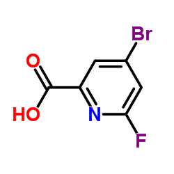 4-Bromo-6-fluoro-2-pyridinecarboxylic acid结构式