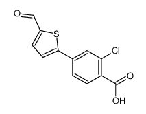 2-chloro-4-(5-formylthiophen-2-yl)benzoic acid Structure