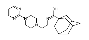 N-[2-(4-pyrimidin-2-ylpiperazin-1-yl)ethyl]adamantane-1-carboxamide结构式