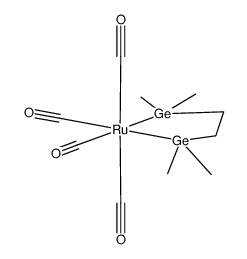 bis(dimethylgermyl)ethane ruthenium tetracarbonyl Structure