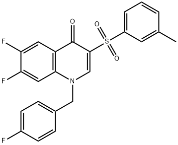 6,7-Difluoro-1-(4-fluoro-benzyl)-3-(toluene-3-sulfonyl)-1H-quinolin-4-one Structure