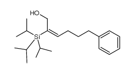 (E)-6-phenyl-2-(triisopropylsilyl)hex-2-en-1-ol结构式