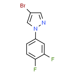 4-溴-1-(3,4-二氟苯基)-1H-吡唑结构式