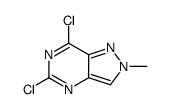 5,7-dichloro-2-methyl-2H-pyrazolo[4,3-d]pyrimidine structure