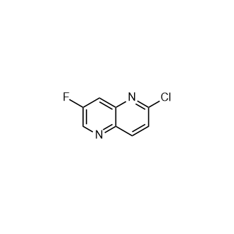 2-chloro-7-fluoro-1,5-naphthyridine Structure