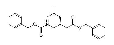 (S)-S-benzyl 3-((((benzyloxy)carbonyl)amino)methyl)-5-methylhexanethioate Structure