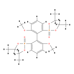 Tetraethyl (6,6'-dimethoxy-2,2'-biphenyldiyl)bis(phosphonate) structure