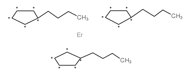 三(正丁基环戊二烯基)铒(III)结构式