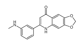 6-[3-(methylamino)phenyl]-5H-[1,3]dioxolo[4,5-g]quinolin-8-one结构式