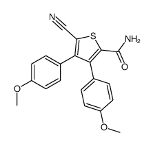 5-CYANO-3,4-DI(4-METHOXYPHENYL)THIOPHENE-2-CARBOXAMIDE Structure