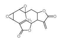 4H-6,3-Methenofuro[3,2-c]bisoxireno[f,h]oxacycloundecin- 4,8(6H)-dione,1a,1b,2a,6a,7,9a,- 10,10a-octahydro-10a-methyl-7-methylene-,(1aS,1bR,2aR,6R,6aR,9aS,10aS)-结构式