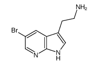 2-(5-bromo-1H-pyrrolo[2,3-b]pyridin-3-yl)ethanamine结构式