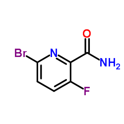 6-Bromo-3-fluoro-2-pyridinecarboxamide结构式