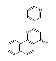 4H-Naphtho[1,2-b]pyran-4-one, 2-(3-pyridinyl)- Structure