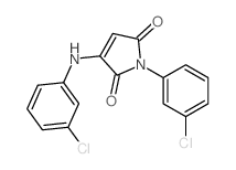 1H-Pyrrole-2,5-dione,1-(3-chlorophenyl)-3-[(3-chlorophenyl)amino]- Structure