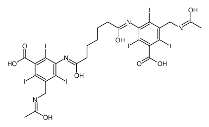 3-(acetamidomethyl)-5-[[7-[3-(acetamidomethyl)-5-carboxy-2,4,6-triiodoanilino]-7-oxoheptanoyl]amino]-2,4,6-triiodobenzoic acid结构式