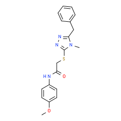 2-[(5-Benzyl-4-methyl-4H-1,2,4-triazol-3-yl)sulfanyl]-N-(4-methoxyphenyl)acetamide picture