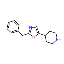 4-(5-Benzyl-[1,3,4]oxadiazol-2-yl)-piperidine structure