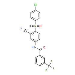 N-(4-[(4-CHLOROPHENYL)SULFONYL]-3-CYANOPHENYL)-3-(TRIFLUOROMETHYL)BENZENECARBOXAMIDE Structure