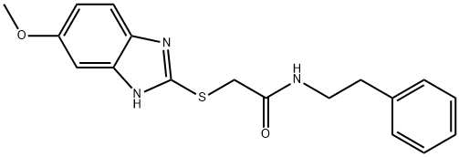 2-[(6-methoxy-1H-benzimidazol-2-yl)sulfanyl]-N-(2-phenylethyl)acetamide Structure