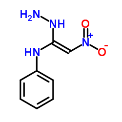 N-[(Z)-1-Hydrazino-2-nitrovinyl]aniline结构式