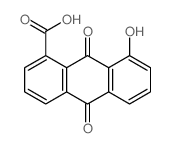 1-Anthracenecarboxylicacid, 9,10-dihydro-8-hydroxy-9,10-dioxo-结构式