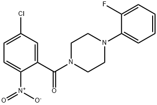 (5-chloro-2-nitrophenyl)[4-(2-fluorophenyl)piperazino]methanone结构式
