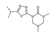 1-(5-Isopropyl-[1,3,4]thiadiazol-2-yl)-3,5-dimethyl-[1,3,5]triazinan-2-one结构式