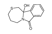 1,4,5,11b-tetrahydro-11b-hydroxy-3H,7H-<1,4>thiazepino<3,4-a>isoindol-7-one结构式