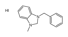 3-benzyl-1-methyl-1,2-dihydrobenzimidazol-1-ium,iodide Structure