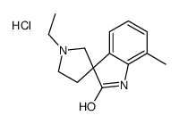 1'-ethyl-7-methylspiro[1H-indole-3,3'-pyrrolidine]-2-one,hydrochloride结构式