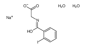 sodium,2-[(2-iodobenzoyl)amino]acetate,dihydrate结构式