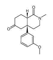 (4aS,8aS)-4a-(3-Methoxy-phenyl)-2-methyl-hexahydro-isoquinoline-1,6-dione Structure