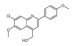 [7-chloro-6-methoxy-2-(4-methoxyphenyl)quinolin-4-yl]methanol Structure