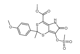 7-methanesulfonyloxy-2-(4-methoxy-phenyl)-2-methyl-6-oxo-5,6-dihydro-[1,3]dithiino[5,4-b]pyrrole-4-carboxylic acid methyl ester结构式