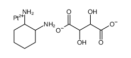 cyclohexane-1,2-diamine,2,3-dihydroxybutanedioate,platinum(2+) Structure