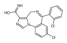 8-chloro-6-(2-chlorophenyl)-4H-imidazo(1,5-a)(1,4)-benzodiazepine-3-carboxamide structure