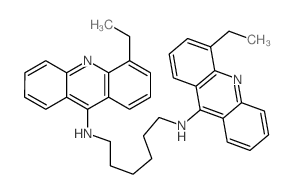 1,6-Hexanediamine,N,N'-bis(4-ethyl-9-acridinyl)- (9CI)结构式