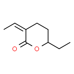 2H-Pyran-2-one, 6-ethyl-3-ethylidenetetrahydro- (9CI) structure