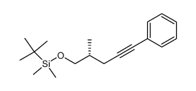 (+)-1-(tert-butyldimethylsilanyloxy)-(2R)-methyl-5-phenyl-4-pentyne Structure