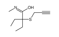 2-Ethyl-N-methyl-2-(2-propynylthio)butyramide structure