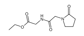 ethyl ((2-oxo-1-pyrrolidinyl)acetamido)acetate Structure