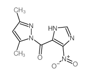 Methanone,(3,5-dimethyl-1H-pyrazol-1-yl)(5-nitro-1H-imidazol-4-yl)- Structure