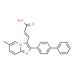 3-(2-BIPHENYL-4-YL-6-METHYLIMIDAZO[1,2-A]PYRIDIN-3-YL)ACRYLICACID structure