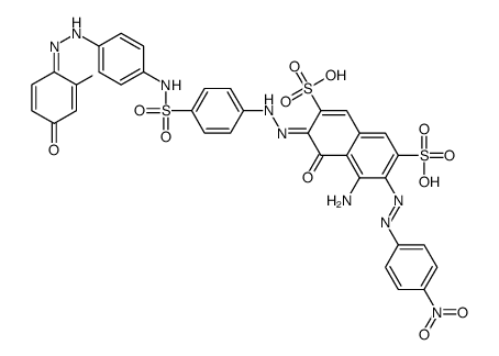 4-氨基-6-[[4-[[[4-[(2,4-二羟苯基)偶氮]苯基]氨基]磺酰基]苯基]偶氮]-5-羟基-3-[(4-硝基苯基)偶氮]-2,7-萘二磺酸结构式