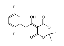 5-[1-hydroxy-2-(2,5-difluorophenyl)ethylidene]-2,2-dimethyl-1,3-dioxane-4,6-dione结构式